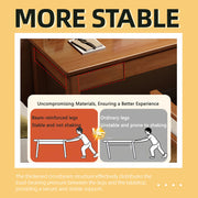 Solid Wood Desk with Drawers for Home Office