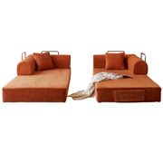78.8" Convertible Floor Sofa Bed with High Density Foam
