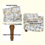 Floral Upholstered Accent Chair with Nailhead Trim