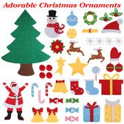 DIY Felt Christmas Tree 41Pcs Detachable Ornaments for Kids Toddler Wall Hanging Christmas Decoration Xmas Gift
