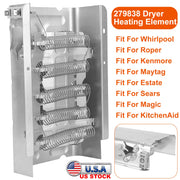 279838 Dryer Heating Element Assembly Replacement Part Thermal Fuse Replacement Fit For Whirlpool Kenmore Clothes Dryers Replace 3398064/3403585/85655