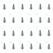 24Pcs Cake Decorating Supplies kit Stainless Steel DIY Baking Supplies Icing Tips with Pastry Bags & Disposable Coupler & Storage Case