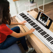 Folding Piano Keyboard 88 Keys Rechargeable Full Size Semi Weighted Piano Digital ElectronicÊPiano with LCD Screen Carry Bag Mic Sheet Music Stand Sti
