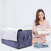 2Pcs Clothes Storage Bag 90L Large Capacity Foldable Closet Organizer w/ Thick Fabric Clear Window Dual-Zipper for Clothes Comforters Blankets Bedding