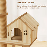 Floor-to-Ceiling Cat Tree with Adjustable Height & Sisal Post