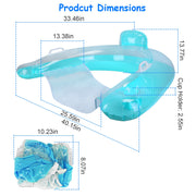 2Pcs Inflatable Float Pool Chair 286lbs Load Water Lounger Floating Mattress with Cup Holder Arm Rest Outdoor Pool Party Beach