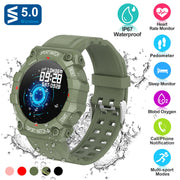 1.3in Wireless Fitness Tracker IP67 Waterproof Smart Watch Sport Bracelet w/Heart Rate Blood Pressure Sleep Monitor For Android IOS