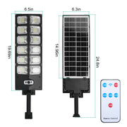 Solar Powered Wall Light 504 LED Beads PIR Motion Sensor Lamp Outdoor IP65 Waterproof with Remote Control for Garage Front Door Garden Pathway