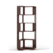6 Tier Freestanding L-Shaped Corner Bookshelf For Living Room, Bedroom, Wooden Bookcase with anti-drop panle & anti tipp