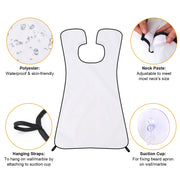 Beard Catcher Cape – Shaving Bib with Suction Cups