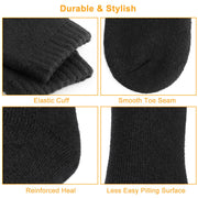 3 Pairs Men Warm Wool Socks Soft Cozy Winter Thermal Socks For Men Thick Heat-Trapping Moisture Wicking Socks Indoor Outdoor