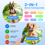 Dog Training Collar with Remote and Bark Control