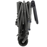 Folding Wagon Cart with Bench Seat & Canopy, 500lbs Capacity