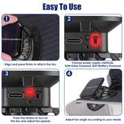 Solar Fan Hat with UPF50+ Sun Protection and Neck Flap