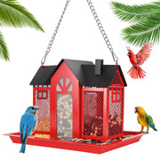 Barn Bird Feeder with Lift Top Lid and Viewing Window