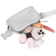 Sport Fanny Pack Unisex Waist Pouch Belt Bag Purse Chest Bag for Outdoor Sport Travel Beach Concerts Travel 20.86in-35.03in Waist Circumference with A