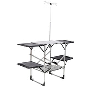 Folding Camping Kitchen Table with Heat-Resistant Top