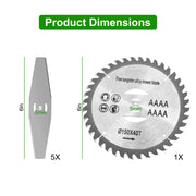 6Pcs High Carbon Steel Alloy Weed Cutter Attachments 5Pcs Metal Blades 1Pc Circular Saw Blade 6in Suitable for Weed Trimming Bush Pruning Tree Cutting