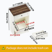 10 Gallon Tilt-Out Trash Cabinet with Drawer - Antique White