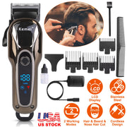 Rechargeable Electric Hair Clipper Cordless Clipper Hair Trimmer Shaver Barber Clipper Hair Cutting Machine