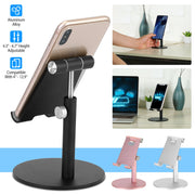 Cell Phone Stand Universal Tablets Phones Stand Holder Height Angle Adjustable Desktop Phone Stand No-Slip Aluminum Alloy Thick Case Friendly Phone Ho