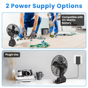 Portable Jobsite Fan 9" Compatible with Makita 21V Battery
