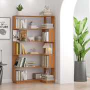 5-Tier L-Shaped Corner Bookshelf with 6 Open Shelves