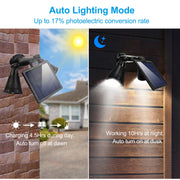 Solar Lights Outdoor Solar Power Motion Sensor Spotlights 2000lm Security Lights w/ Dual Head 360¡ Rotatable IP44 Wall Lights Garden Garage Driveway