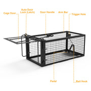 Humane Rat Trap Cage – Live Rodent Trap with Detachable Rod