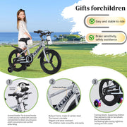 18 Inch Kids Bike with Training Wheels, Children\'s Bicycle with Magnesium Alloy Wheels, Dual U-Brakes, Adjustable Quick