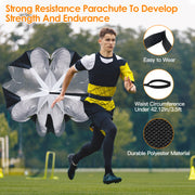 Speed Agility Training Equipment Set For Pro Beginner Including Cones Parachute Stakes Hurdles 19.68FT Ladder with Carrying Bag Soccer Football Basket