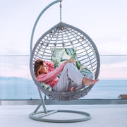 Egg Chair Cushion Hanging Basket Seat Cushion Thicken Soft Egg Swing Chair Pad Hanging Egg Chair Cushion with Headrest