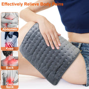 22.8x11.4” Electric Heating Pad for Shoulder Neck Back Spine Legs Feet Pain Relief with  9 Temperature Levels 4 Timer Modes