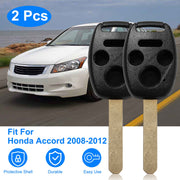 2Pcs Keyless Entry Remote Shell Case Fit For Honda Accord 2008-2012 Car Key Fob Pad Replacement N5F-S0084A N5F-A05TAA w/ Uncut Blade