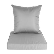 Outdoor Seat Cushion Set Waterproof Patio Furniture Cushion and Back Pillow Fade Resistant Deep SeatÊSet Chair Pad with Removable Cover for Chair Sofa