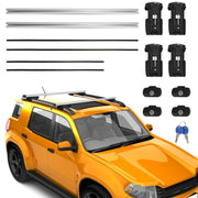 Car Roof Rack Cross Bars Aluminum Cargo Carrier Rooftop Crossbars Luggage Roof Rack Bar with 176lbs Max Load Fits Most Vehicles with Existing Raised S