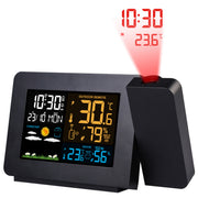 Atomic Projection Alarm Clock Radio Control Clock with WWVB Function Weather Station Dual AlarmsÊSnooze Outdoor Wireless Temperature Humidity Sensor