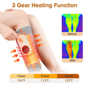 Electric Leg Calf Arm Massager Portable Cordless Rechargeable Air Leg Compression Massage Adjustable Wrap with 3 Modes Intensities Heating Function Pa