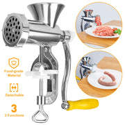 Manual Meat Grinder Heavy Duty Hand Operated Mincer Sausage Maker Machine Noodle Maker Kitchen Food Grinder For Pork Beef Pepper