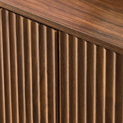 Fluted Sideboard Cabinet with 4-6 Doors and Wood-Grain Top