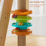 Cat Tree Tower 59" with Dual Acrylic Capsules & Scratching Posts