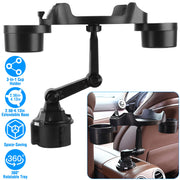 Car Cup Holder Expander 360¡ Rotating Car Tray Bottle Holder Adapter Multifunctional Water Cup Mount Stand with Phone Slot