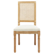 French Style Solid Wood Dining Chairs Set of 2, Elegant Oval Back Kitchen Side Chairs for Dining Room & Living Room