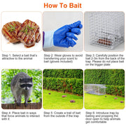 25.6" Humane Animal Trap Cage – Heavy-Duty Catch & Release