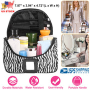Travel Makeup Bag Portable Cosmetic Organizer with Cosmetic Mirror Waterproof Toiletry Wash Bag for Women