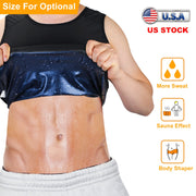 Men Sweat Vest Waist Trainer Shaper Heat Trapping Pullover Sweat Gym Vest Slimmer Sauna Suits Sweat Body Shaper Vest