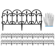 Garden Fence Panels 10-Pack with Rotatable Connectors