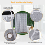 Shower Curtain Waterproof 70x70Ó Inches Bathroom Shower Drape Liner Print Polyester Fabric Bathroom Curtain w/ 12 Hooks for Bathtub Shower Stall