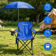 Camping Chair with Umbrella - Foldable Outdoor Chair 330lbs