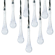 Outdoor Solar String Lights 21 Feet 30 LEDs Water Drop Solar Powered Lights Waterproof Solar Fairy Lights Decorative Solar Powered Lights for Home Pat